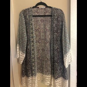 Sheer Tunic with lace details